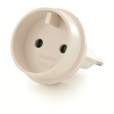 Adaptador Electricidad 48X63X48 10A-250V Eur-Universal Policarbonato Blanco Famat