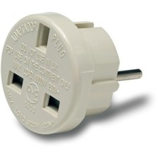 Adaptador Electricidad 45X45X45 10A-250V Eur-Ingles Policarbonato Blanco Famat