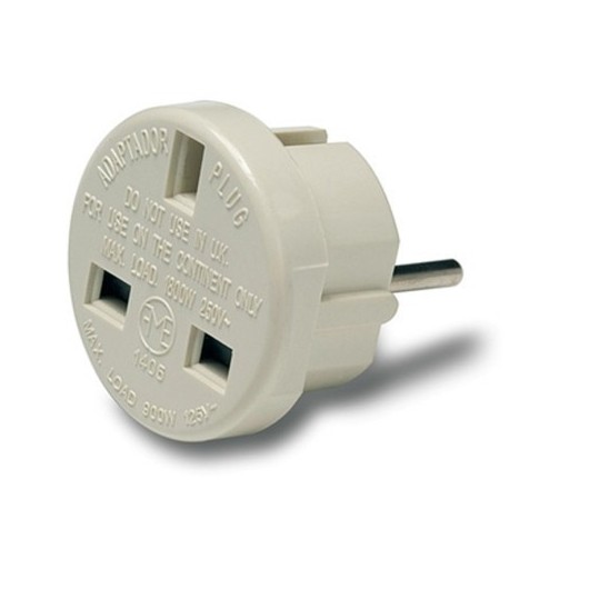 Adaptador Electricidad 45X45X45 10A-250V Eur-Ingles Policarbonato Blanco Famat