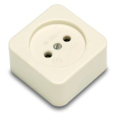 Base Electricidad 54X54X32 Sup 10A-250V Policarbonato/Porcelana Blanco 2201 Famat