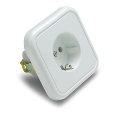 Base Electricidad 80X79X45 Empotrar Toma tierra 16A-250V Policarbonato/Porcelana Blanco 2300 Famat