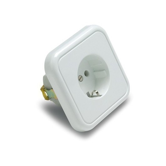 Base Electricidad 80X79X45 Empotrar Toma tierra 16A-250V Policarbonato/Porcelana Blanco 2300 Famat