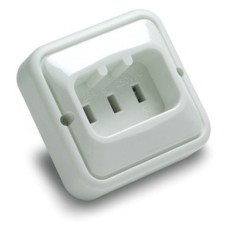 Base Electricidad 85X84X57 Empotrar Toma tierra 25A-250V Polic Blanco 2308 Famat