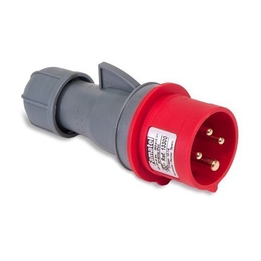 Clavija Cetac Electricidad 32A/380-415V 3P+N+T Ip44 Poliamida/Abs Rojo Famat