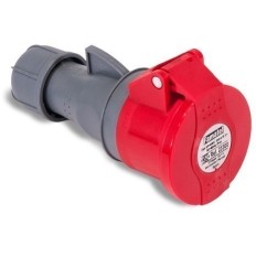 Base Electricidad Movil Cetac 3P+N+T 32A/380-415V Ip44 Poliamida/Abs Rojo Fa