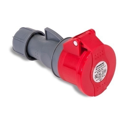 Base Electricidad Movil Cetac 3P+N+T 32A/380-415V Ip44 Poliamida/Abs Rojo Fa