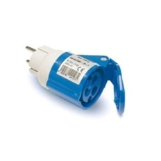 Adaptador Clavija Electricidad 2P+Ttl Base 2P+T Poliamida/ABS Az Famat