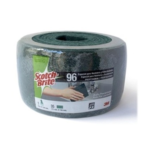 Estropajo Limpieza 6Mx134Mm Fibra Verde Rollo Scotch Brite 3M