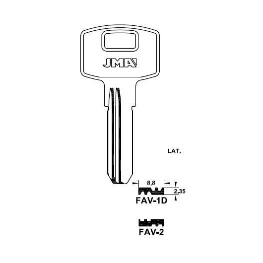 Llave Puntos En Bruto Jma Laton Fav-1D