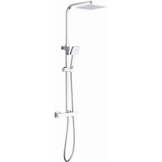 Grifo Ducha Termos 115X35Cm Flexo Barra+D/C Extensible Inox