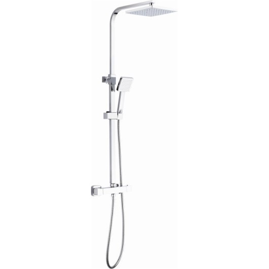 Grifo Ducha Termos 115X35Cm Flexo Barra+D/C Extensible Inox