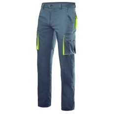 Pantalon Trabajo T42 Elastico Gris/Amarillo Velilla