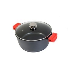 Cacerola Alta 24Cm Con Tapa Induccion Aluminio/Fundido Ecostone Wecook