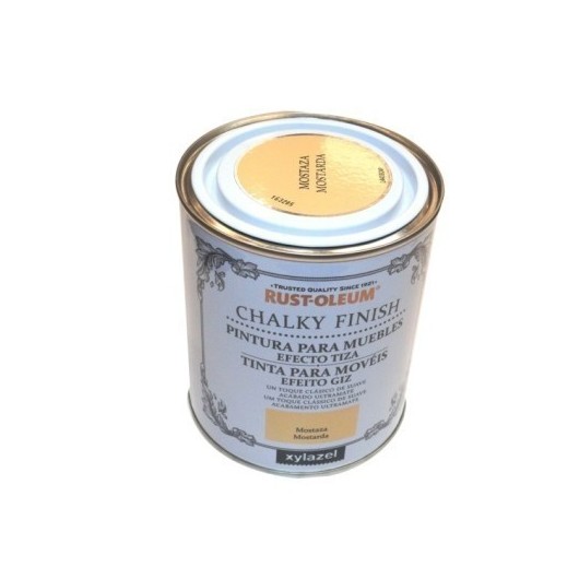 Pintura Al Agua Para Muebles 750 Ml Mostaza Chalky Rust-Oleu