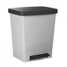 Cubo Basura  Con Pedal 23Lt Polipropileno Gris Eco Tatay