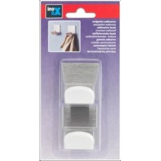 Colgador Hogar 45X40X30Mm Adhesivo Mini plastico Blanco Inofix 2 Pz