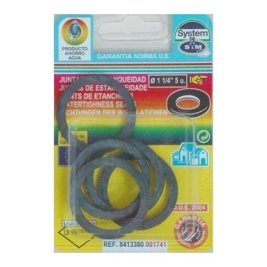 Junta Fontan Plana 1"1/4 Goma S M 5 Pz