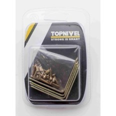 Angulo Soporte 50Mm Reforzado Nivel Bicromatado Nv106085 4 Pz
