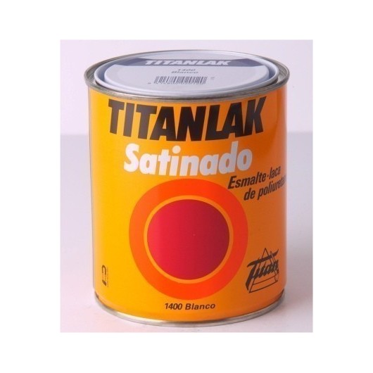 Esmalte Laca Satinado  4 Lt Blanco Interior/Exterior  Poliuretano  Titan Titanlak