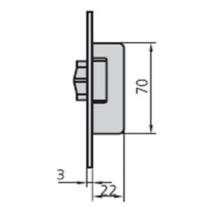 Cerradura Metalica Embutir 22X12Mm 1963Rv/0 Niquel Cvl