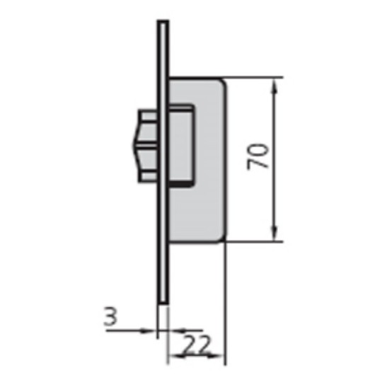 Cerradura Metalica Embutir 22X12Mm 1963Rv/0 Niquel Cvl