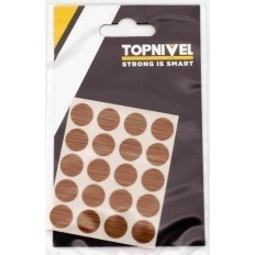 Tapon Cubretornillo Adhesivo 13Mm Roble Osc Nivel 20 Pz