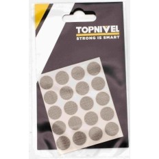 Tapon Cubretornillo Adhesivo 13Mm Textil Oscuro Nivel 20 Pz