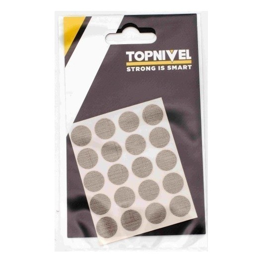 Tapon Cubretornillo Adhesivo 13Mm Textil Oscuro Nivel 20 Pz