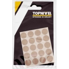 Tapon Cubretornillo Adhesivo 13Mm Textil Beige Nivel 20 Pz