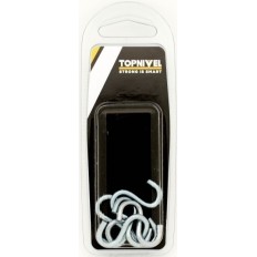 Gancho Fijacion  30Mm Forma "S" Acero Cincado  Nivel 6 Pz