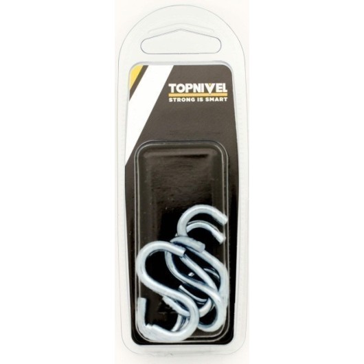 Gancho Fijacion  40Mm Forma "S" Acero Cincado  Nivel 6 Pz