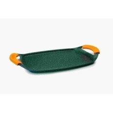 Plancha Asar 47X29Cm Lisa Con Asa Aluminio Fundido Ibili