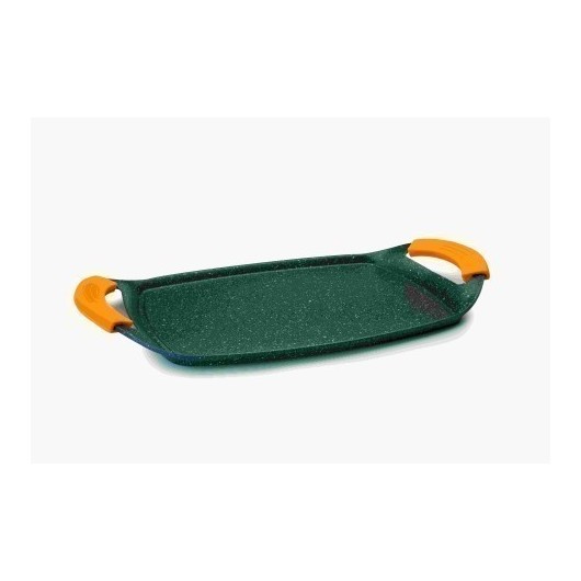 Plancha Asar 47X29Cm Lisa Con Asa Aluminio Fundido Ibili