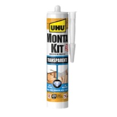 Adhesivo Montaje Profesional 310 Gr Transparente Montakit Cartucho Uhu