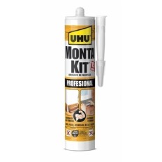 Adhesivo Montaje Profesional 350 Gr Beige Montakit Cartucho Uhu