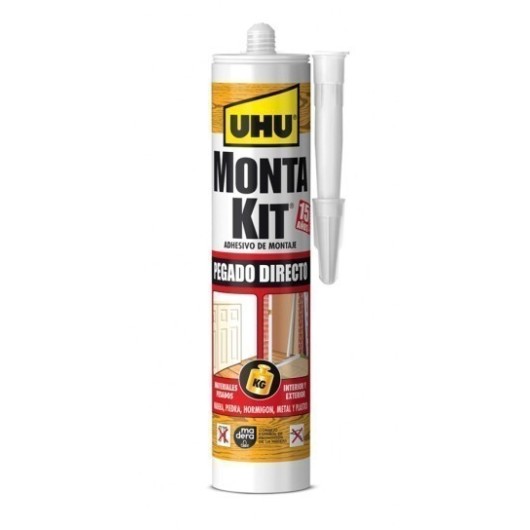 Adhesivo Montaje Profesional 380 Gr Beige Pegado  Montakit Cartucho Uhu