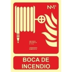 Cartel Señal 210X300Mm Luminiscente Pvc Manguera Normaluz