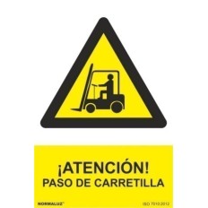 Cartel Señalizacion 210X300Mm Pvc Paso Carretilla Normaluz