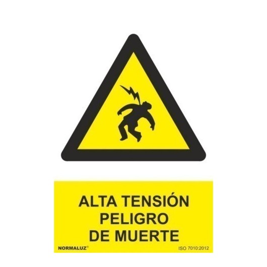 Cartel Señalizacion 210X300Mm Pvc Alta Tension Peligro De Mu