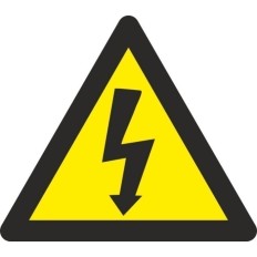 Cartel Señalizacion 090X090Mm Autoadhesivo Vinilo Riesgo Electric