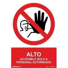 Cartel Señal 210X300Mm Pvc Solo Personal Aut Normaluz