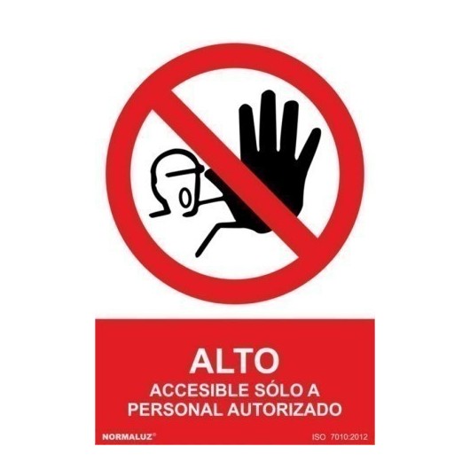Cartel Señal 210X300Mm Pvc Solo Personal Aut Normaluz