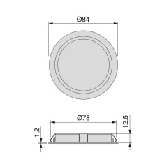 diámetro 84 mm