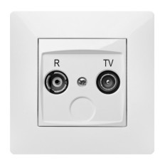 Base Antena 2 Tomas Empotrar Abs Blanco Habitat 15 Famat