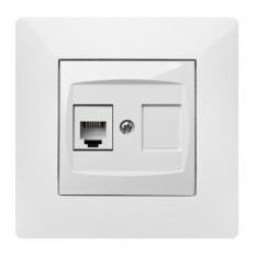 Base Telefono Empotrar Abs Blanco Habitat 15 Famat
