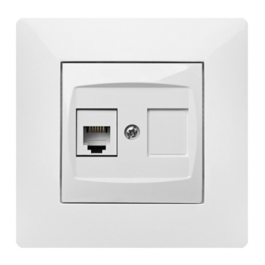 Base Telefono Empotrar Abs Blanco Habitat 15 Famat