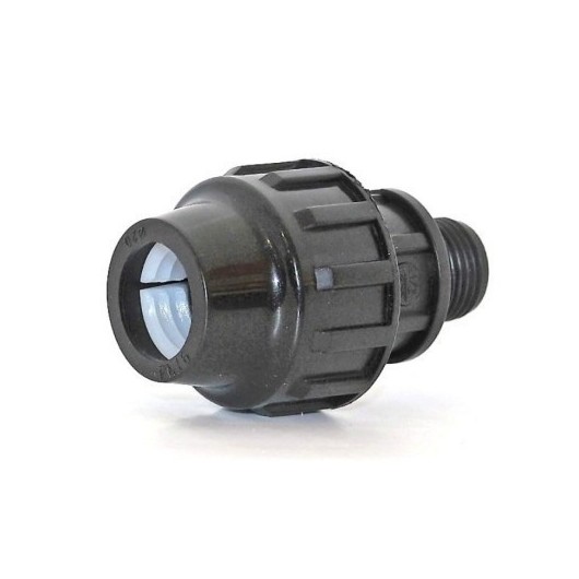 Enlace Riego Manguera  M Ø 25Mm-3/4" Roscado  Fitting Polipropileno  Natuur