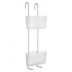 Cestillo Baño Gancho 2 Alturas Polipropileno Transparente Glace Tatay