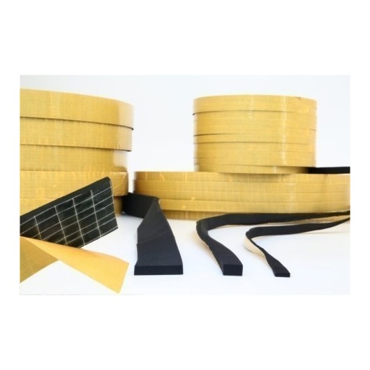 Perfil Adhesivo 20X10Mm Esponja/Neopreno Negro 100 Mt 
