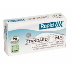 Grapa Grapadora Modelo 24 06Mm Acero Galvanizado  Rapid 1.000 Pz